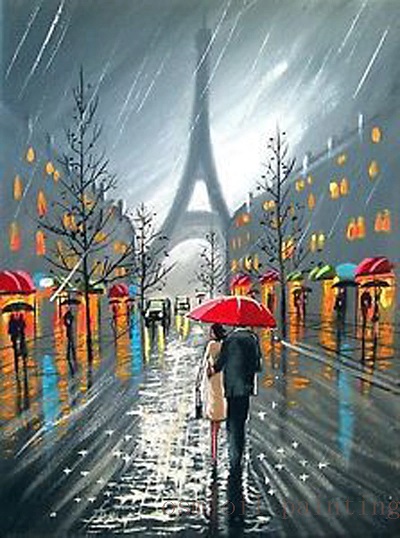 Parapluie-rouge-des-couples-Art-fin-abstrait-fait-la-main-Paris-Downpour-tour-Couple-amour-Rain.jpg